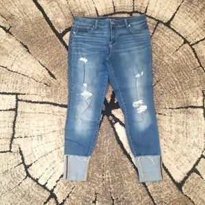 Maurices distressed cuffed denim